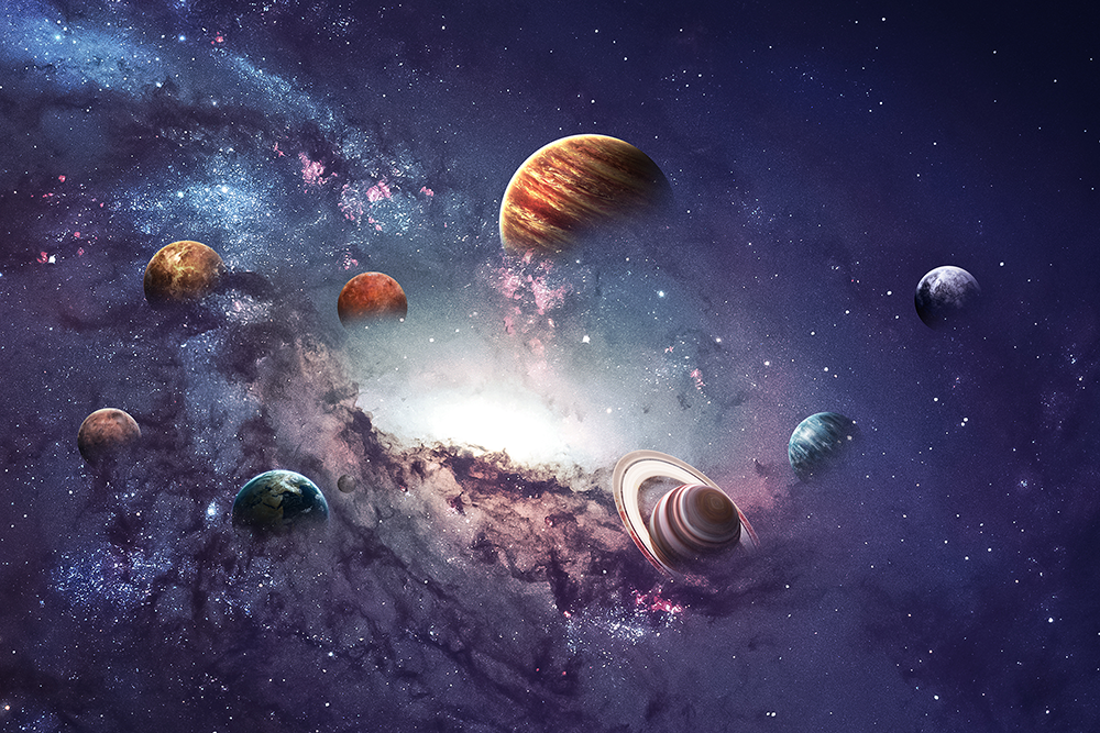 High resolution images presents creating planets of the solar system. This image elements furnished by NASA.